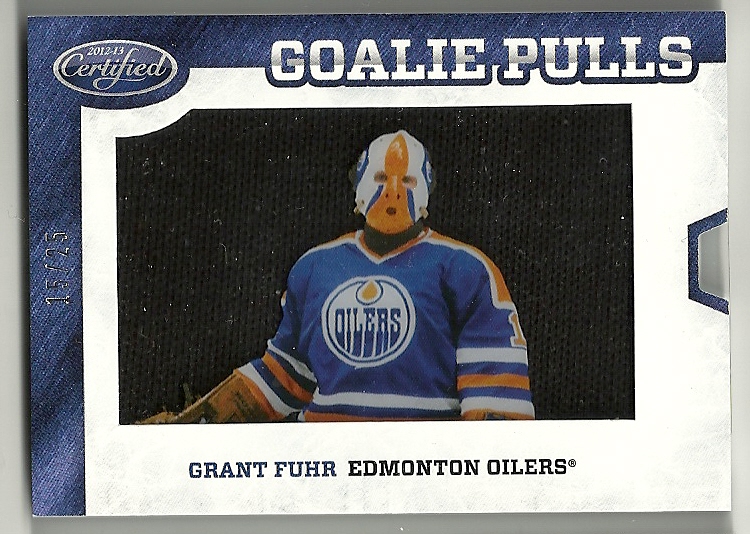 2012-13 Certified Goalie Pulls Jerseys #19 Grant Fuhr 15/25 (image for) 2012-13 Certified Goalie Pulls Jerseys #19 Grant Fuhr 15/25